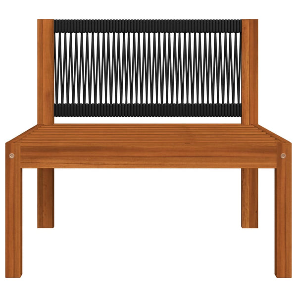 vidaXL 4-Seater Garden Sofa with Cushions Acacia Wood & Rope