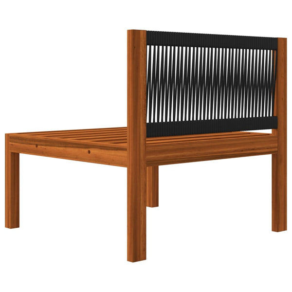 vidaXL 4-Seater Garden Sofa with Cushions Acacia Wood & Rope