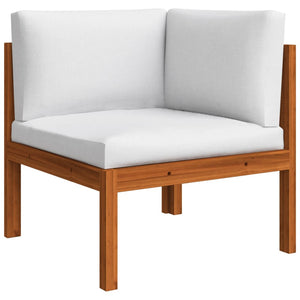 vidaXL 4-Seater Garden Sofa with Cushions Acacia Wood & Rope