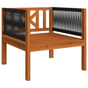 vidaXL 12-piece Garden Lounge Set with Cushions Cream Acacia Wood & Rope
