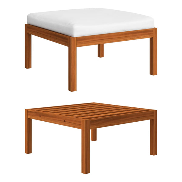 vidaXL 4-Piece Garden Lounge Set with Cushions Cream 63 x 63 cm
