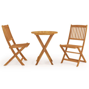 vidaXL 3-Piece Outdoor Dining Set Foldable Solid Acacia Wood