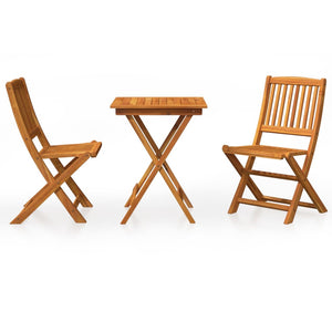 vidaXL 3-Piece Folding Garden Dining Set Solid Acacia Wood