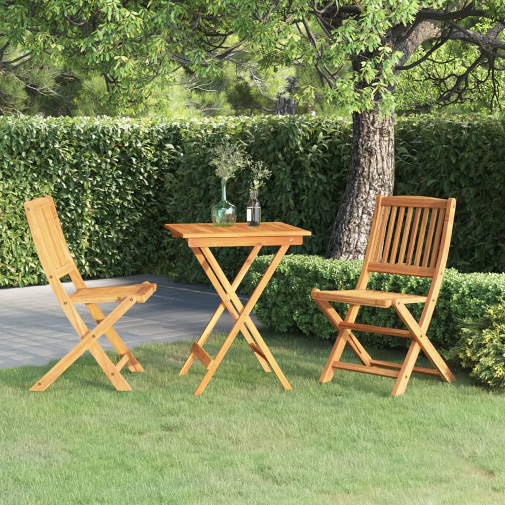 vidaXL 3-Piece Folding Garden Dining Set Solid Acacia Wood