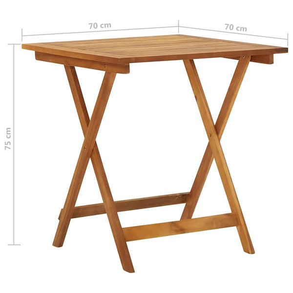 vidaXL 3-Piece Folding Garden Dining Set Solid Acacia Wood