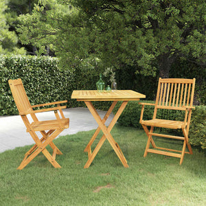 vidaXL 3-Piece Folding Garden Dining Set Solid Acacia Wood
