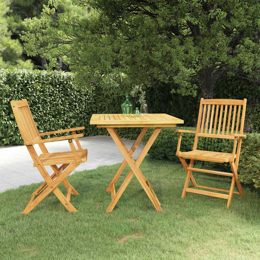 vidaXL 3-Piece Folding Garden Dining Set Solid Acacia Wood