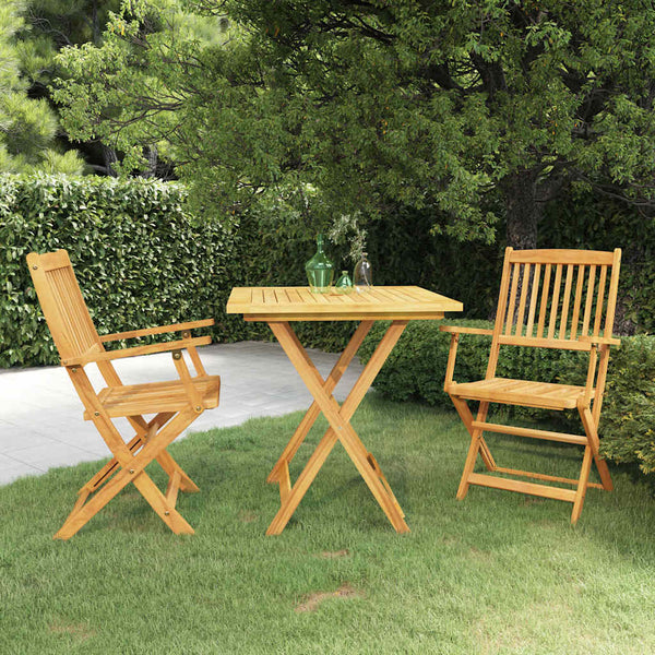 vidaXL 3-Piece Folding Garden Dining Set Solid Acacia Wood