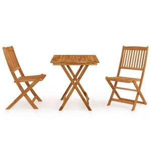 vidaXL 3-Piece Folding Garden Dining Set Solid Acacia Wood