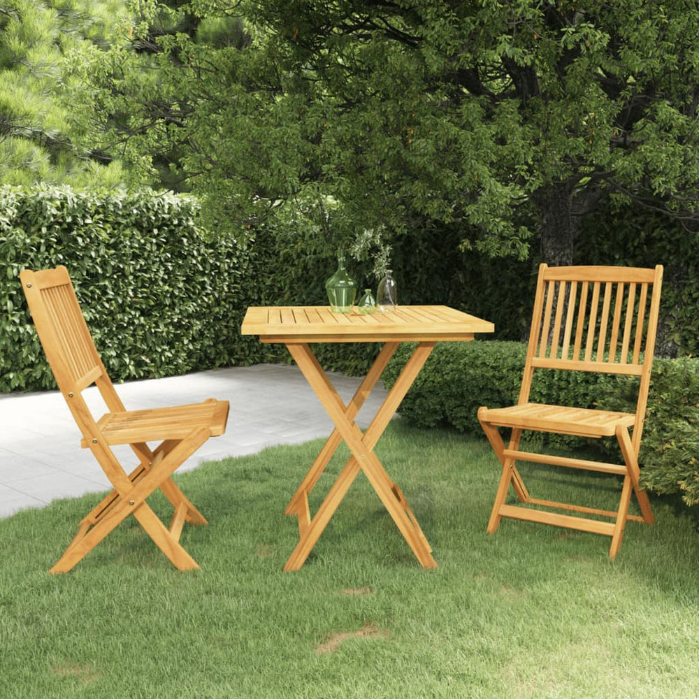vidaXL 3-Piece Folding Garden Dining Set Solid Acacia Wood