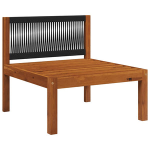 vidaXL 3-Piece Garden Lounge Set with Cushions Acacia Wood & Rope