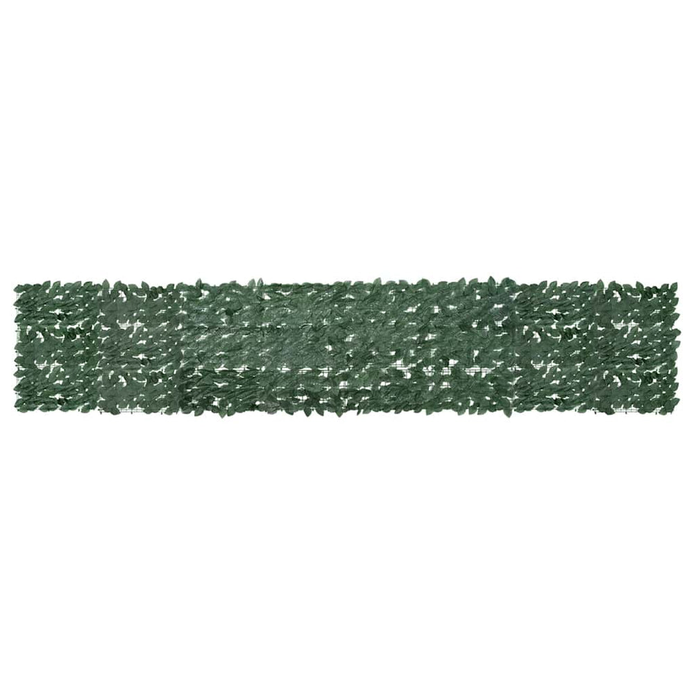 vidaXL Balcony Privacy Screen with Dark Green Leaves 400x75 cm
