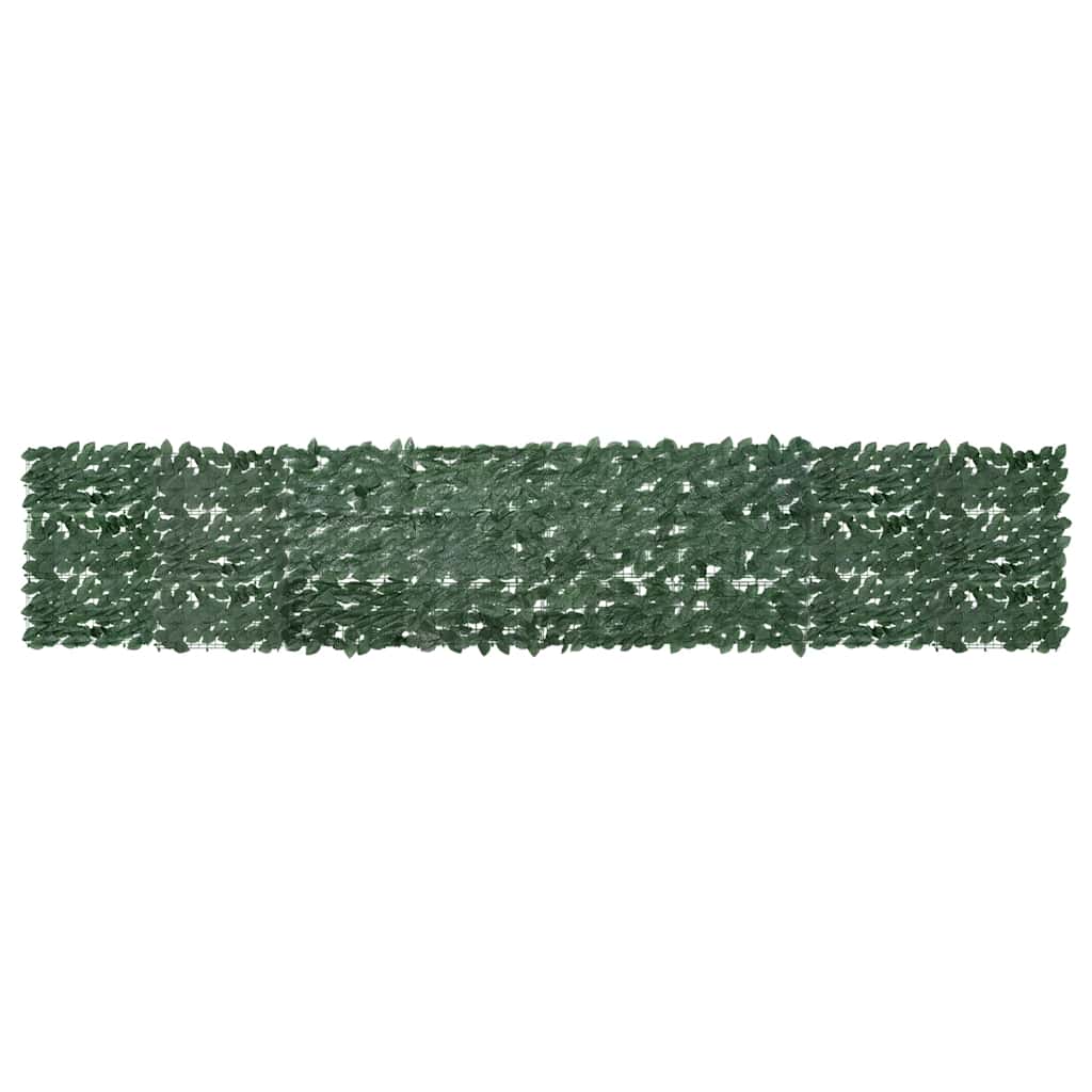vidaXL Balcony Privacy Screen with Dark Green Leaves 400x75 cm