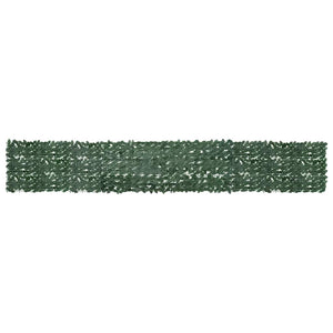 vidaXL Balcony Privacy Screen with Dark Green Leaves 500x75 cm