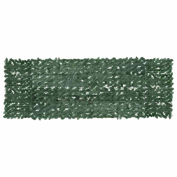 vidaXL Balcony Privacy Screen with Dark Green Leaves 300x100 cm