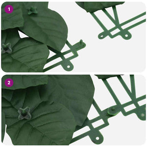 vidaXL Balcony Privacy Screen with Dark Green Leaves 600x100 cm