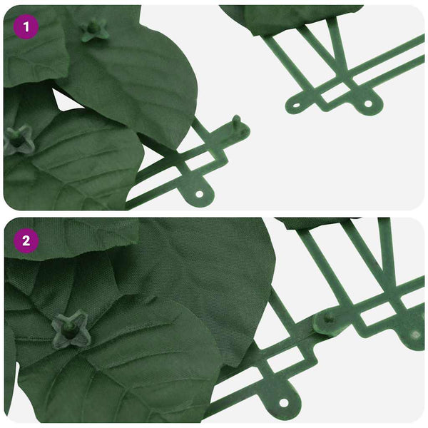 vidaXL Balcony Privacy Screen with Dark Green Leaves 600x150 cm