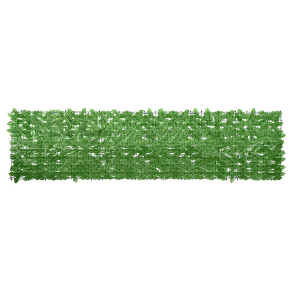 vidaXL Balcony Privacy Screen with Green Leaves 300x75 cm