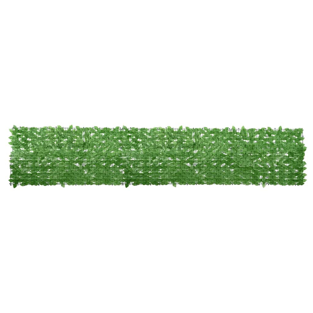 vidaXL Balcony Privacy Screen with Green Leaves 400x75 cm