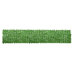 vidaXL Balcony Privacy Screen with Green Leaves 400x75 cm