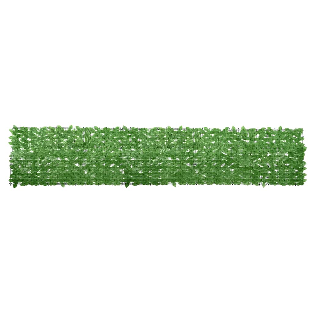 vidaXL Balcony Privacy Screen with Green Leaves 400x75 cm