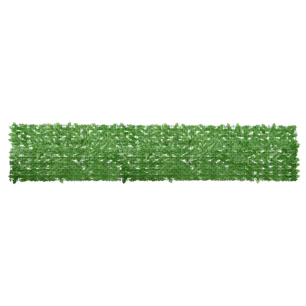 vidaXL Balcony Privacy Screen with Green Leaves 400x75 cm