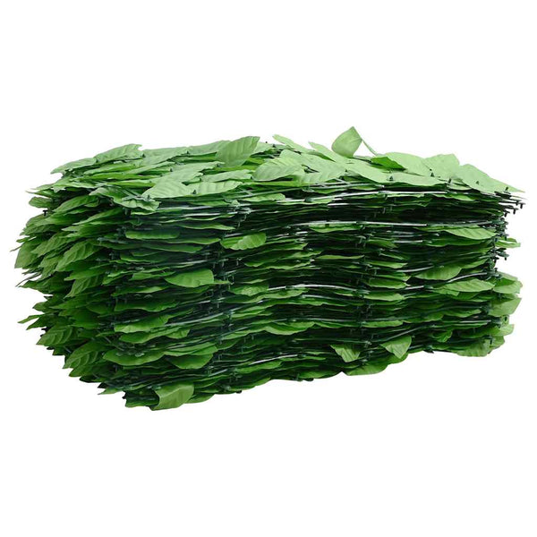 vidaXL Balcony Privacy Screen with Green Leaves 600x75 cm