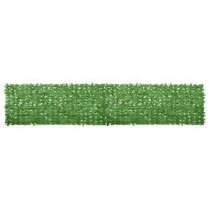 vidaXL Balcony Privacy Screen with Green Leaves 500x100 cm