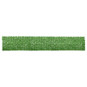 vidaXL Balcony Privacy Screen with Green Leaves 600x100 cm