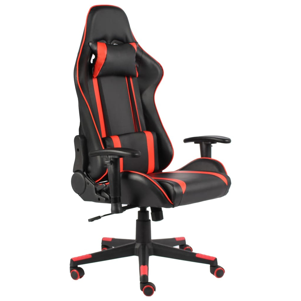 vidaXL Swivel Gaming Chair Red PVC