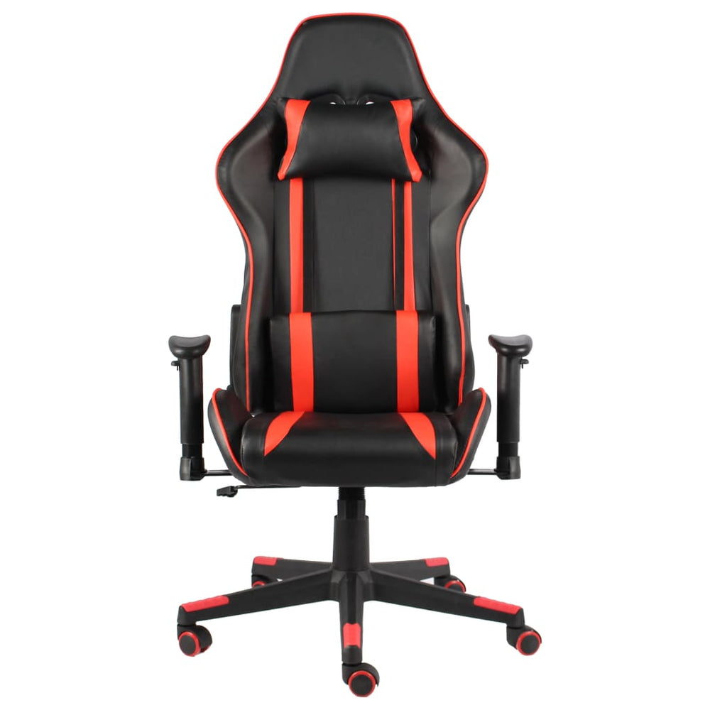 vidaXL Swivel Gaming Chair Red PVC