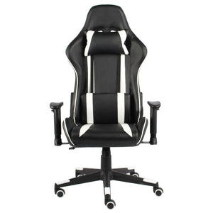 vidaXL Swivel Gaming Chair White PVC