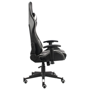 vidaXL Swivel Gaming Chair White PVC