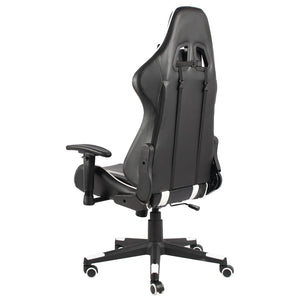 vidaXL Swivel Gaming Chair White PVC