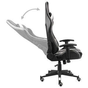 vidaXL Swivel Gaming Chair White PVC