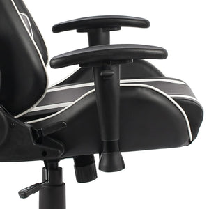 vidaXL Swivel Gaming Chair White PVC