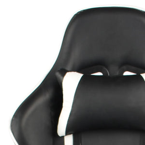 vidaXL Swivel Gaming Chair White PVC
