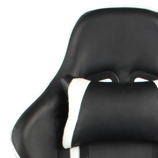 vidaXL Swivel Gaming Chair White PVC