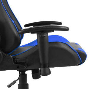 vidaXL Swivel Gaming Chair Blue PVC