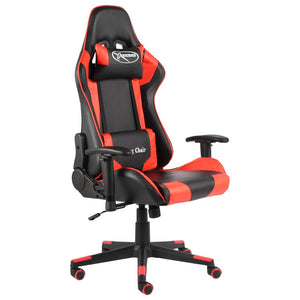 vidaXL Swivel Gaming Chair Red PVC