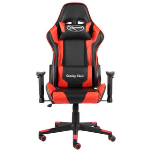 vidaXL Swivel Gaming Chair Red PVC