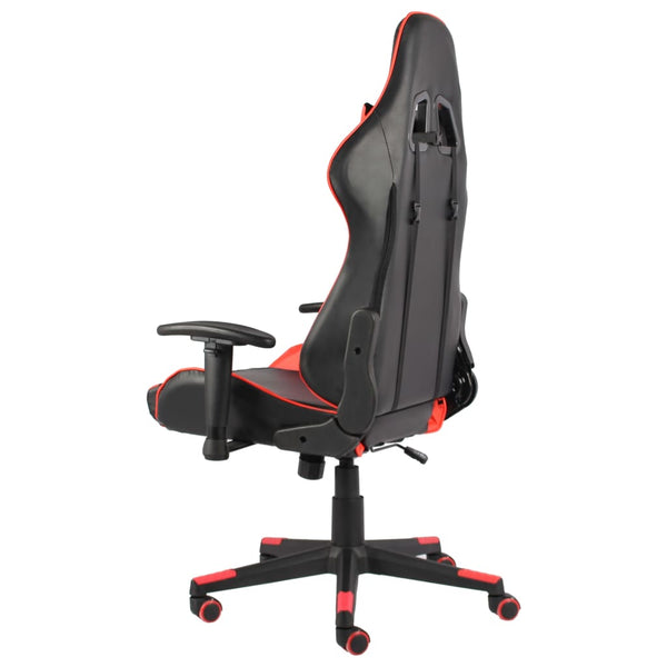 vidaXL Swivel Gaming Chair Red PVC