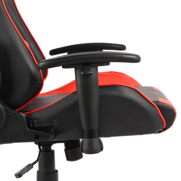 vidaXL Swivel Gaming Chair Red PVC