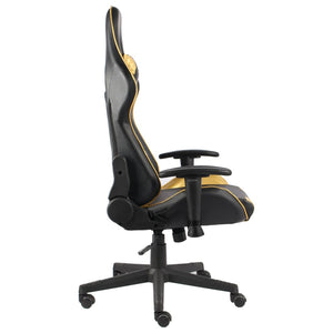 vidaXL Swivel Gaming Chair Golden PVC