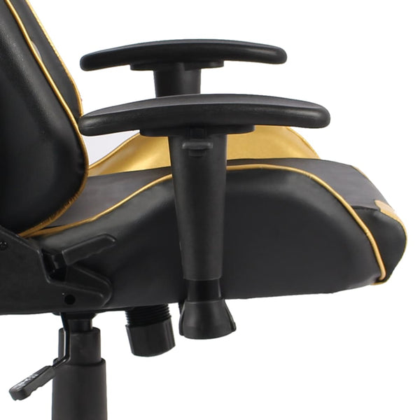vidaXL Swivel Gaming Chair Golden PVC