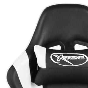 vidaXL Swivel Gaming Chair White PVC