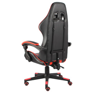 vidaXL Gaming Chair Black and Red Faux Leather