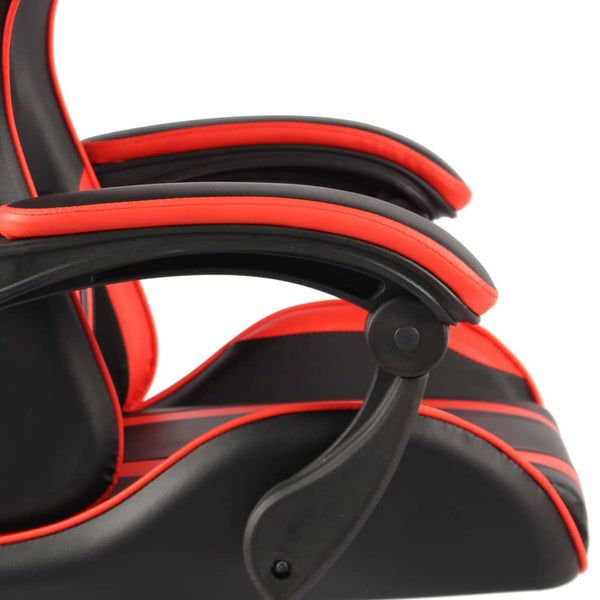 vidaXL Gaming Chair Black and Red Faux Leather