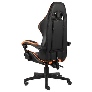 vidaXL Gaming Chair Black and Orange Faux Leather