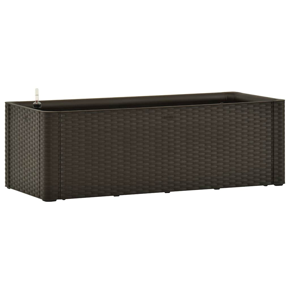 vidaXL Garden Raised Bed with Self-Watering System Mocha 100x43x33 cm